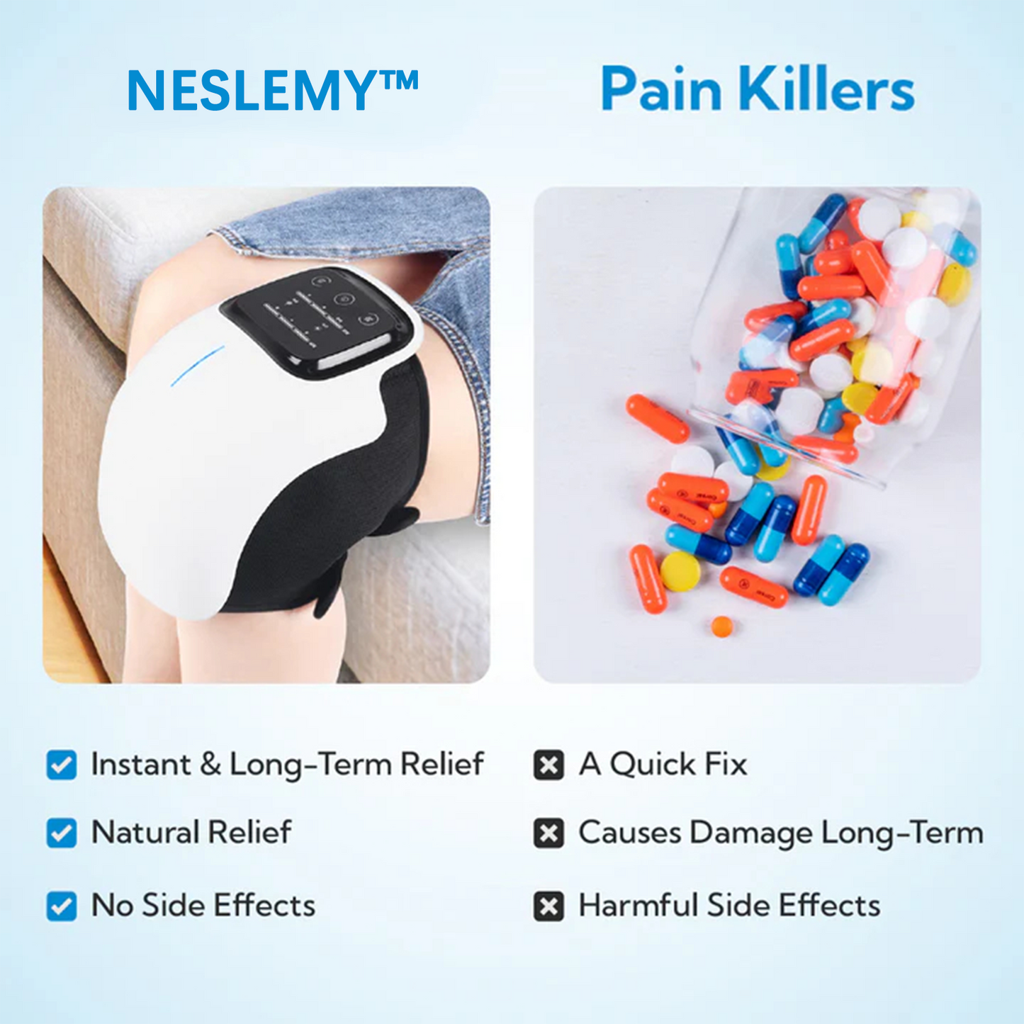 NESLEMY™ 4-in-1 Knee Massager - Natural Knee Pain Relief
