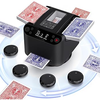🎲2-in-1 Automatic Card Shuffler & Dealer With 4 Card Drawing Remotes