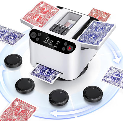 🎲2-in-1 Automatic Card Shuffler & Dealer With 4 Card Drawing Remotes