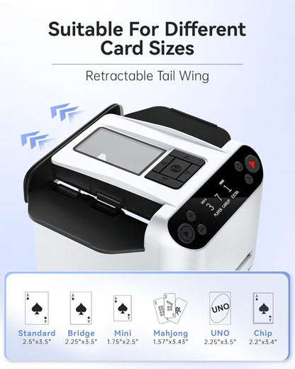 🎲2-in-1 Automatic Card Shuffler & Dealer With 4 Card Drawing Remotes
