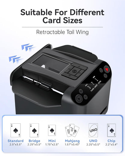 🎲2-in-1 Automatic Card Shuffler & Dealer With 4 Card Drawing Remotes