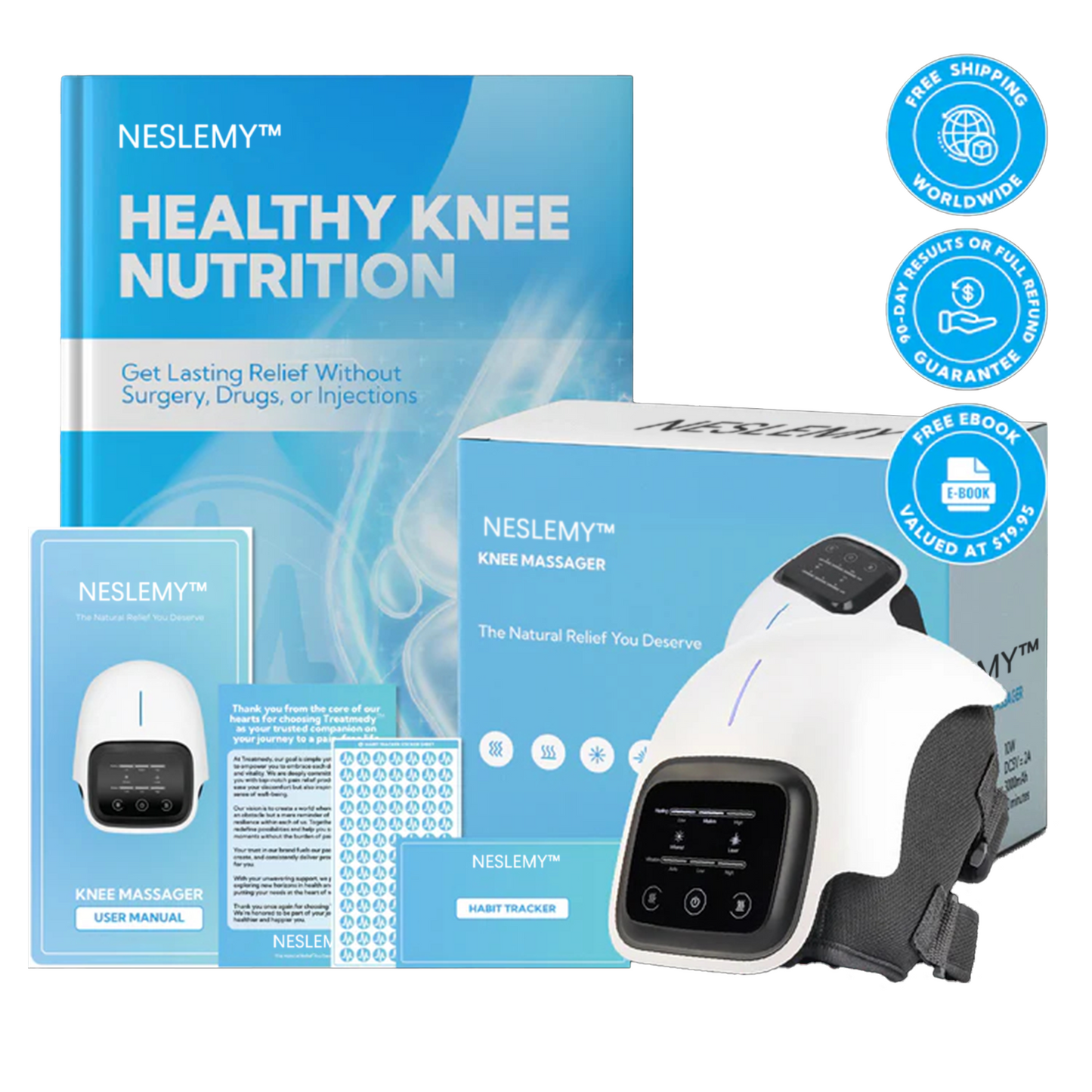 NESLEMY™ 4-in-1 Knee Massager - Natural Knee Pain Relief